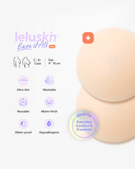 Reusable Round Silicone Nipple Covers PLUS size - Bare it All Nipple Covers PLUS